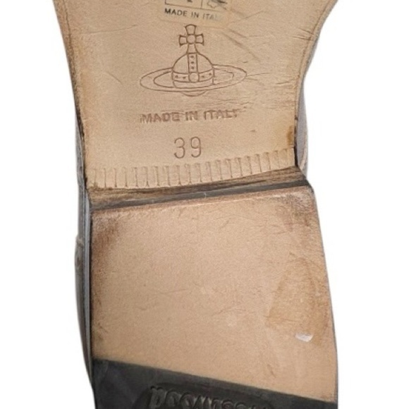 Vivienne Westwood Wing Tip Leather Brogue Oxford Derby Lace  Up Shoes Size 39 - Picture 6 of 11